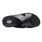 Base London Drift Leather Men's Black Sandals