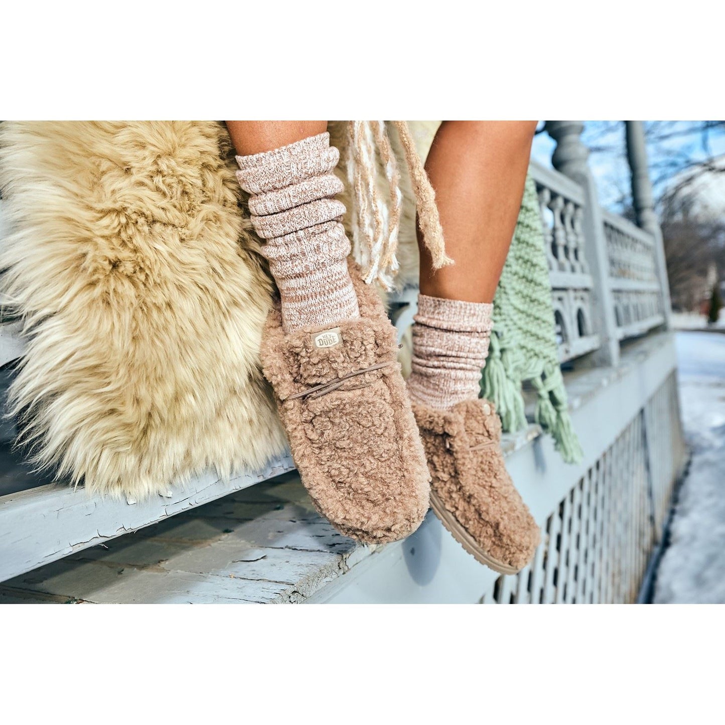HEYDUDE Wendy Polyester Women's Timber Wolf Mules