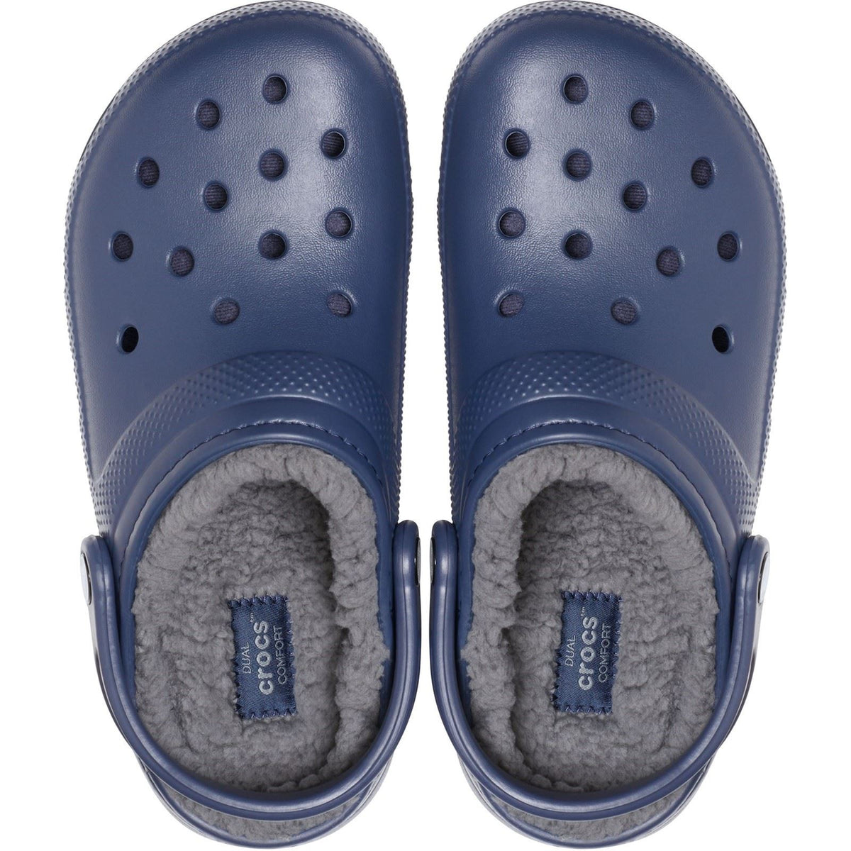 Crocs Unisex Classic Lined Clog in Navy/Charcoal