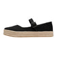 TOMS Carolina Mary Jane Textile Women's Black Espadrilles