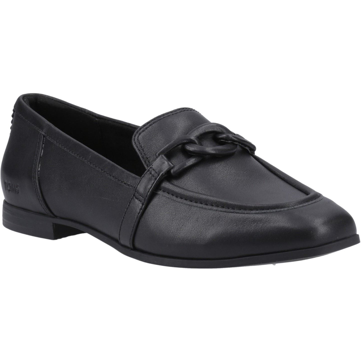 TOMS Lynette Leather Women's Black Loafers