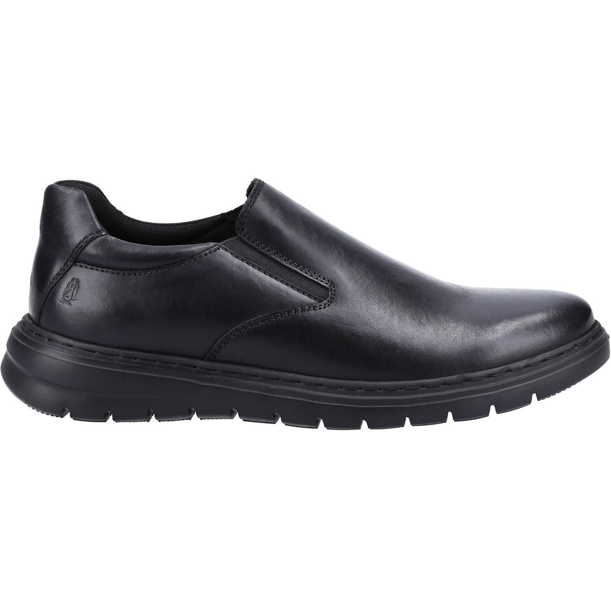 Hush Puppies Trent Leather Men's Black Slip-On Shoes
