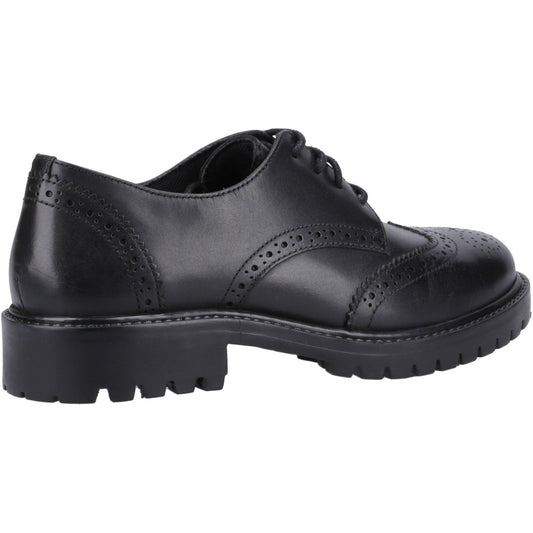 Hush Puppies Athena Leather Black Brogues