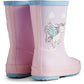 Hunter Kids First Unicorn Print Boot Rubber Girls's Blue Frost/ Parfait Pink Wellington Boots
