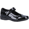 Hush Puppies Carrie Junior Girls Black Leather Shoes