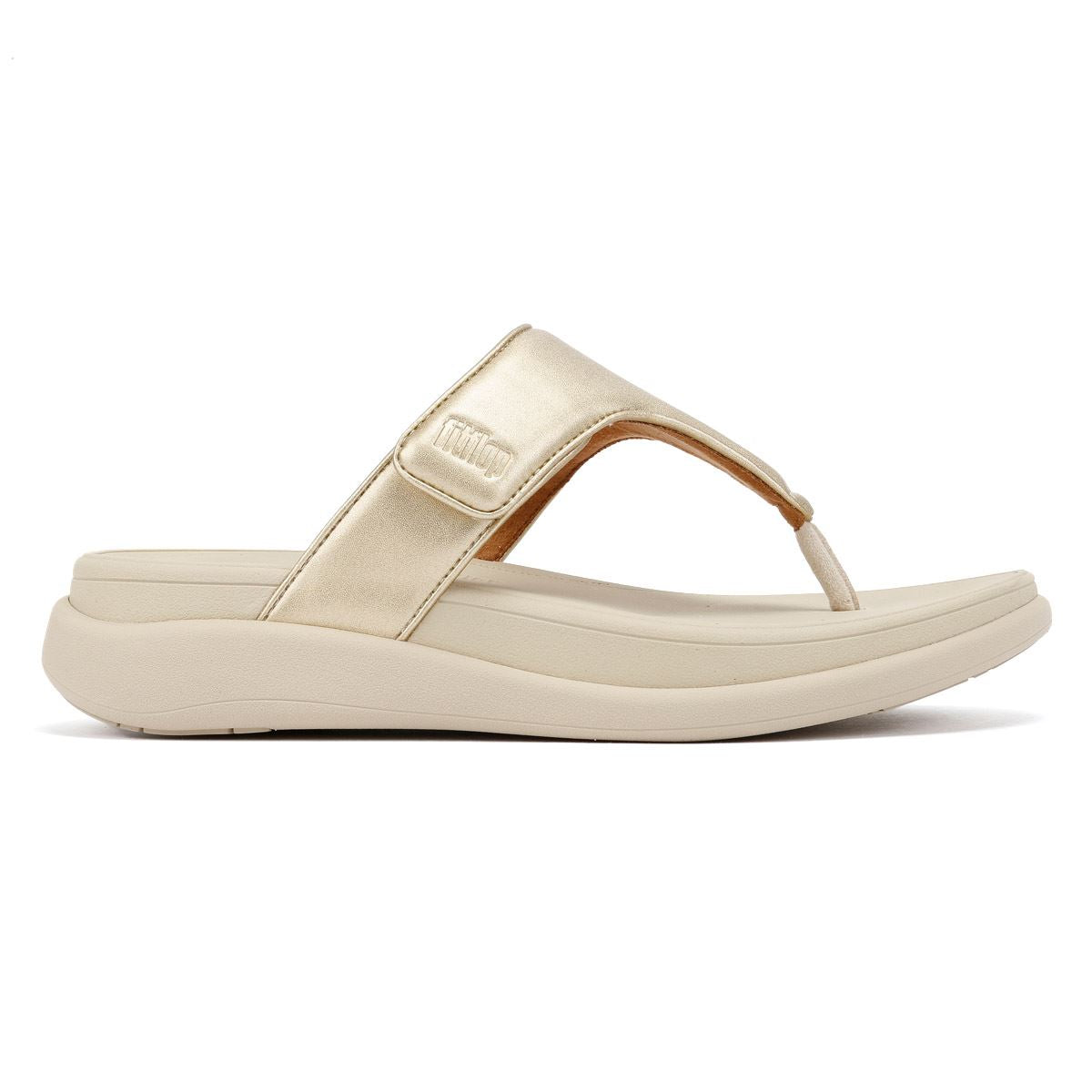 FitFlop F-Mode Go Adjustable Flatform Women's Platino Sandals