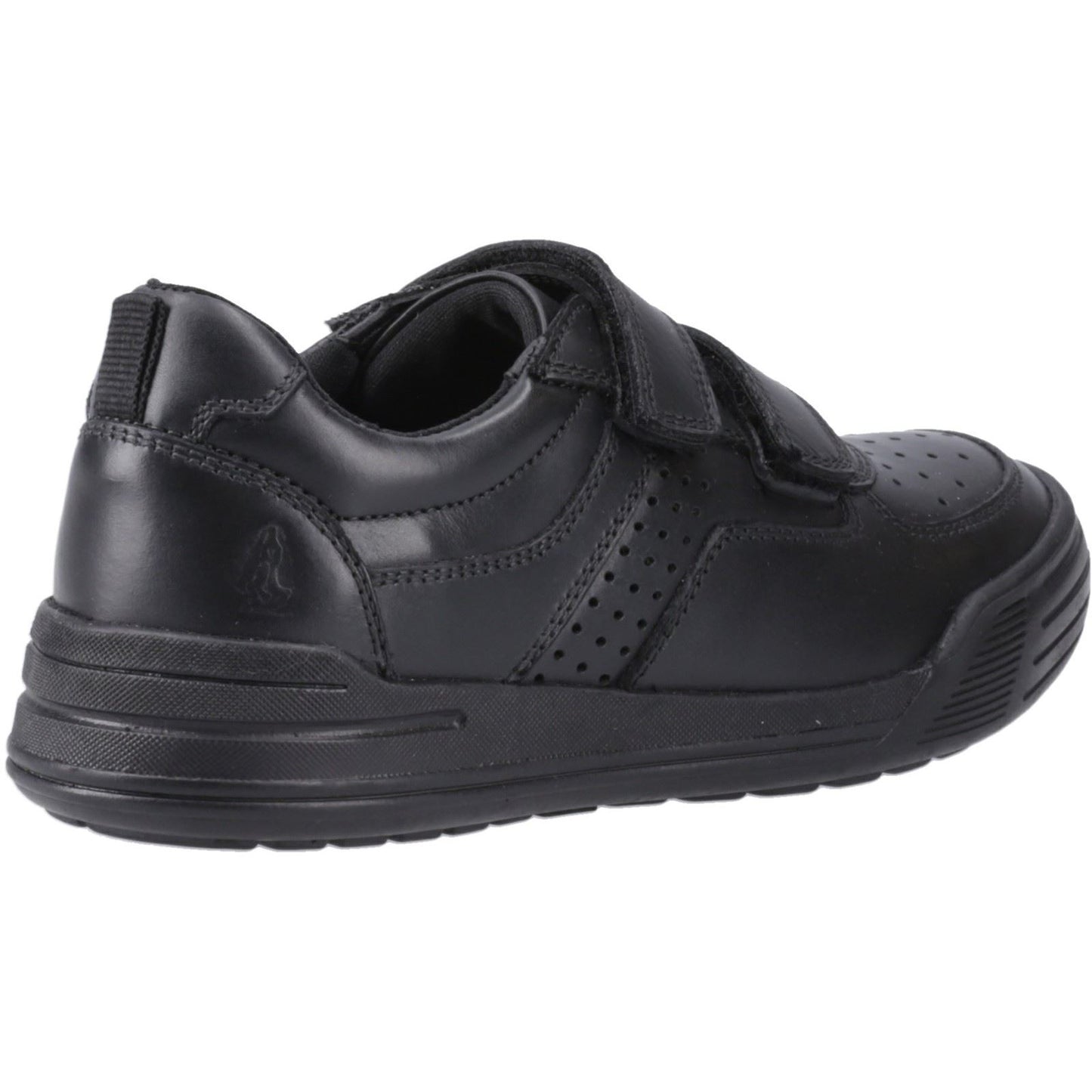 Hush Puppies Sully Leather Youth Black Shoes