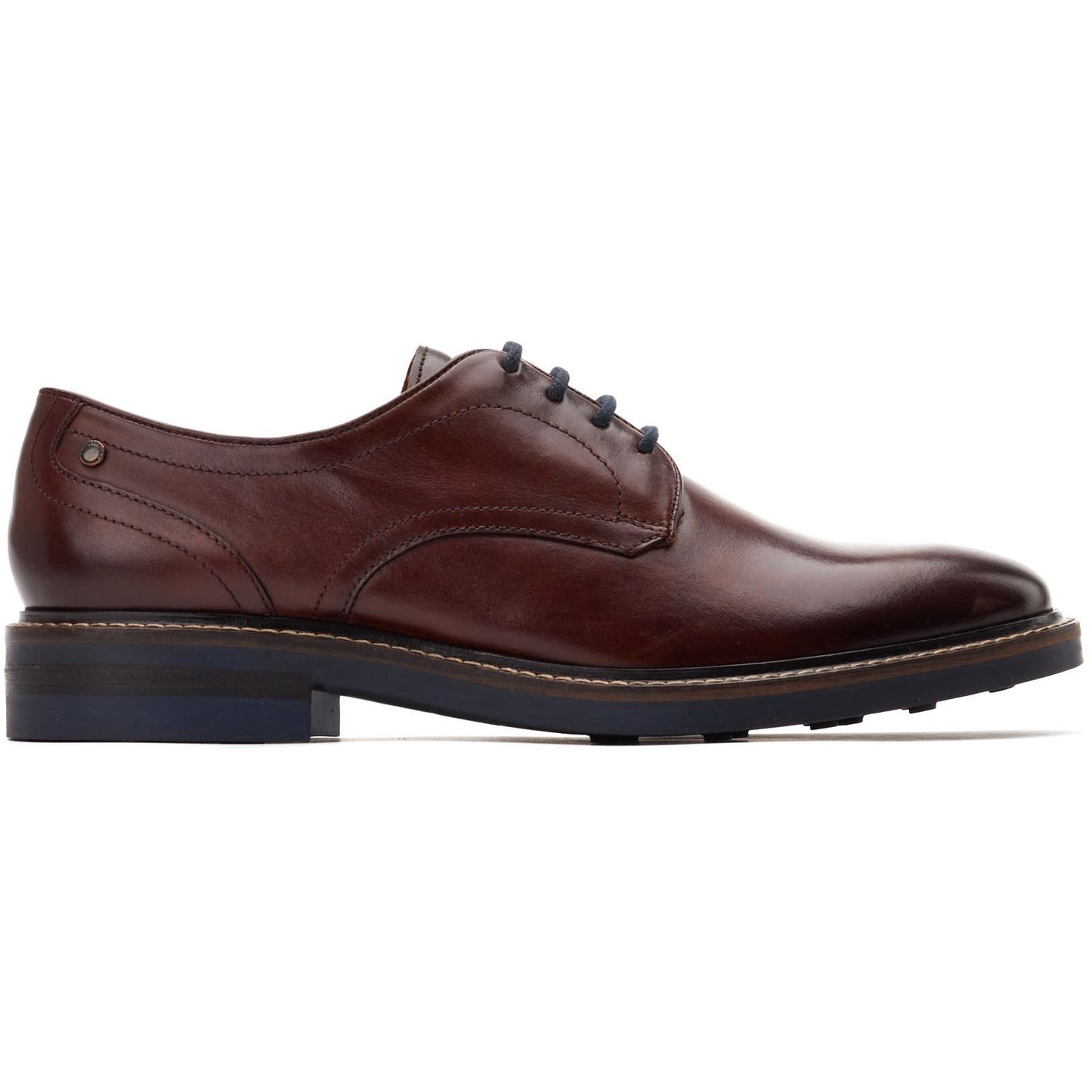 Base London Men's Mawley Chunky Derby Shoe in Burnt Brown