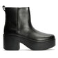 FitFlop Platfforms Heeled Leather Women's Black Boots