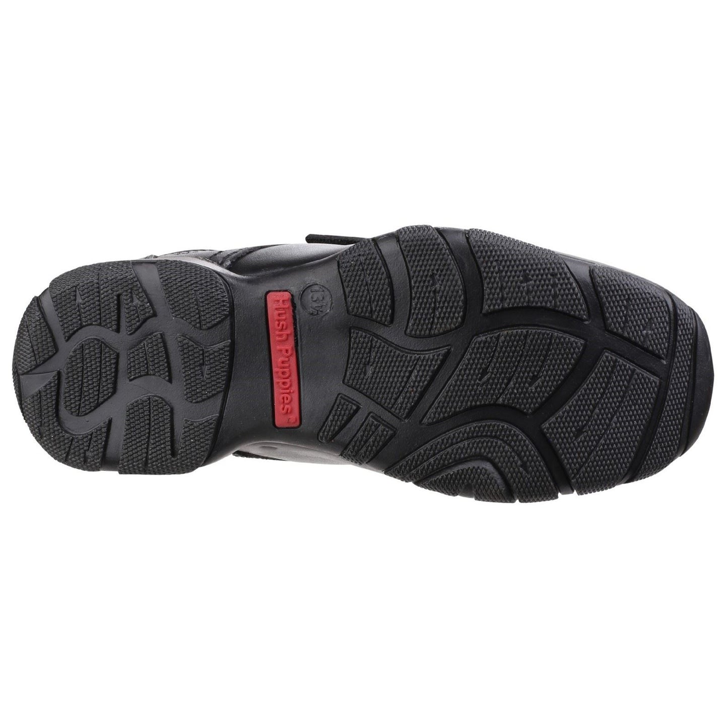 Hush Puppies Freddy 2 Junior Boys Black Leather Shoes