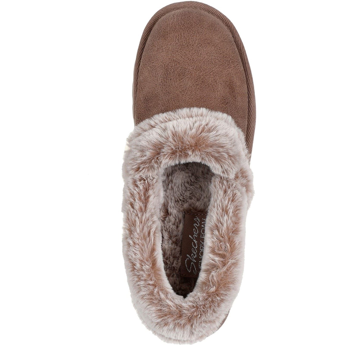 Skechers Cozy Up Polyester Women's Taupe Slippers