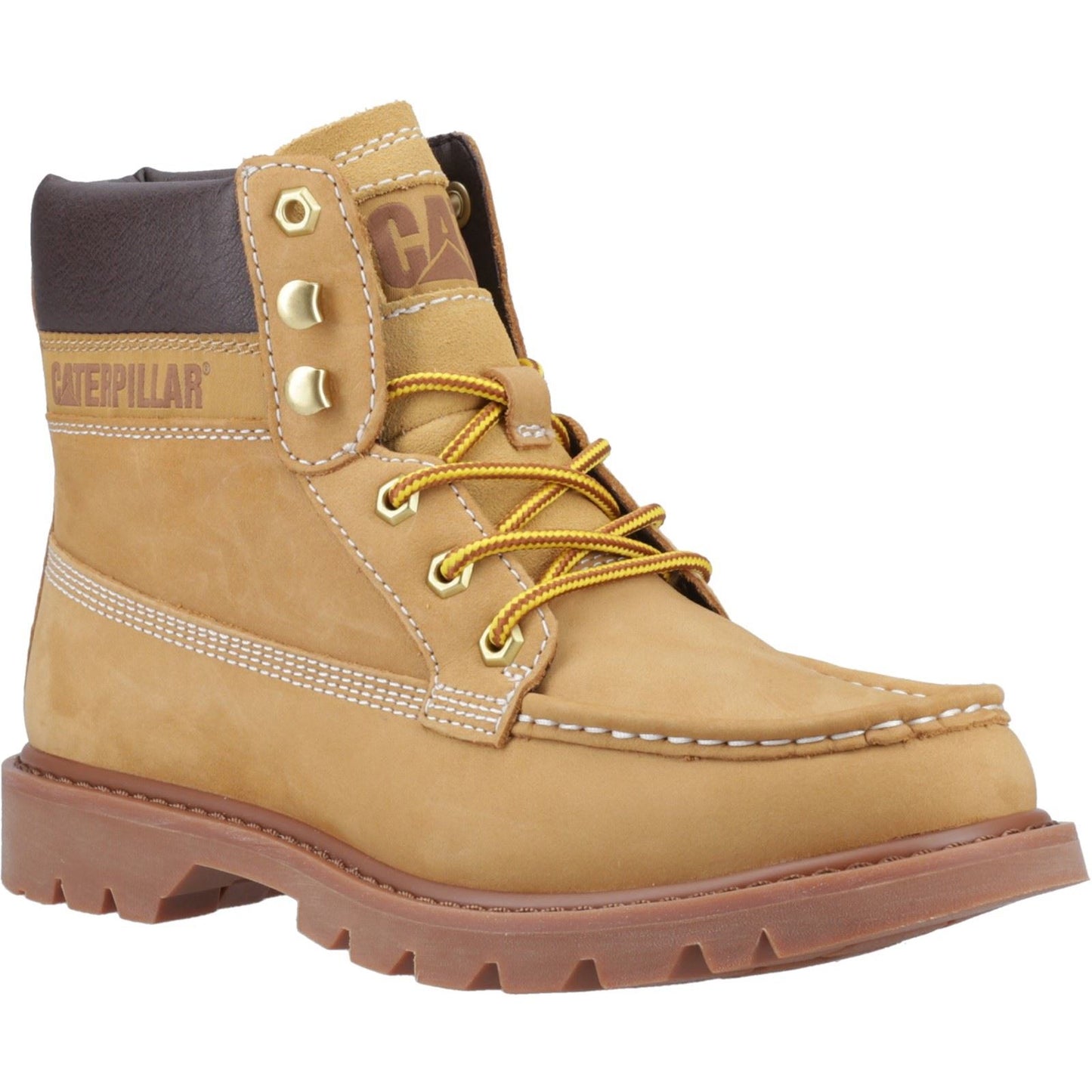 CAT Lifestyle Colorado Moc Toe Leather Men's Honey Reset Ankle Boots
