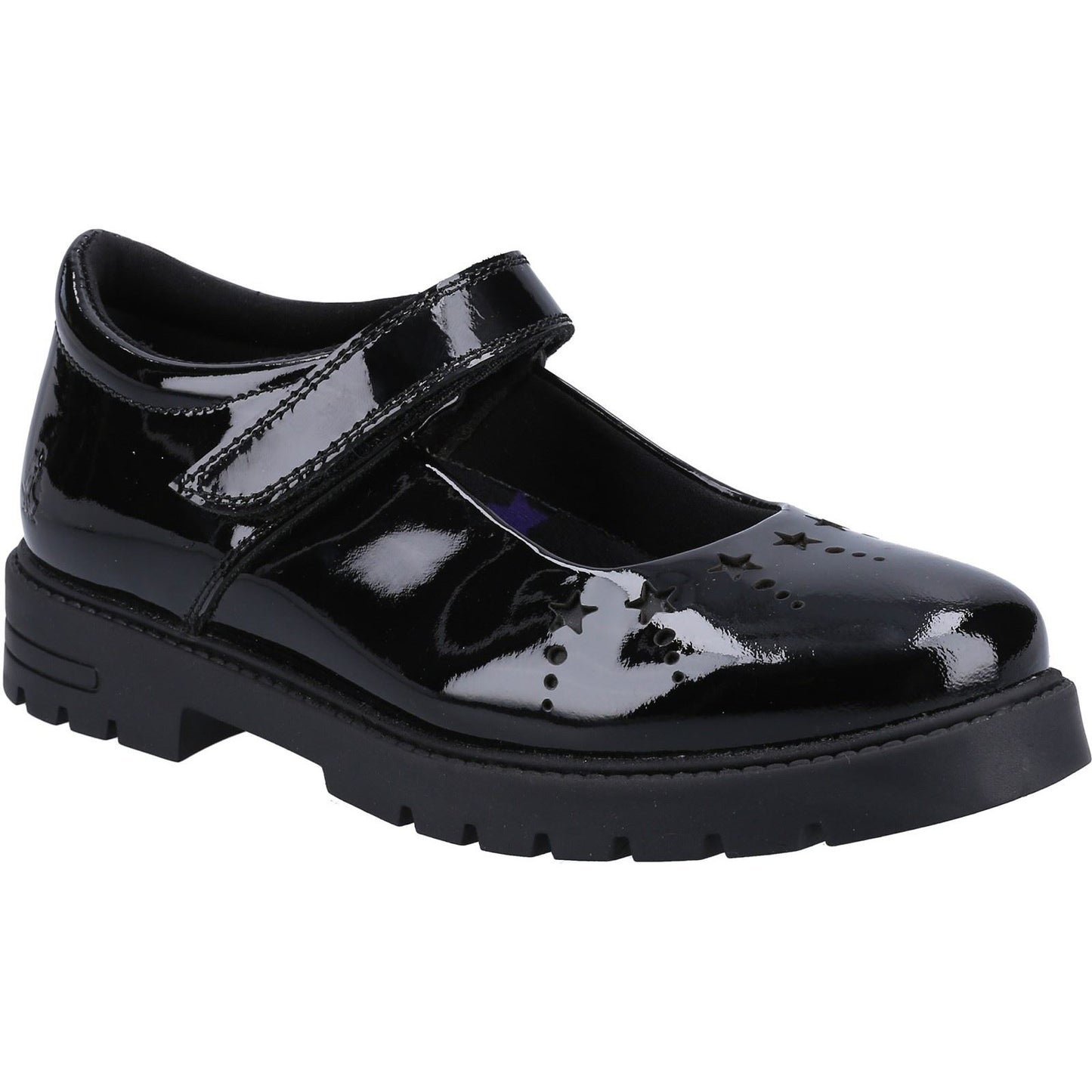Hush Puppies Sabrina Patent Leather Youth Black Shoes
