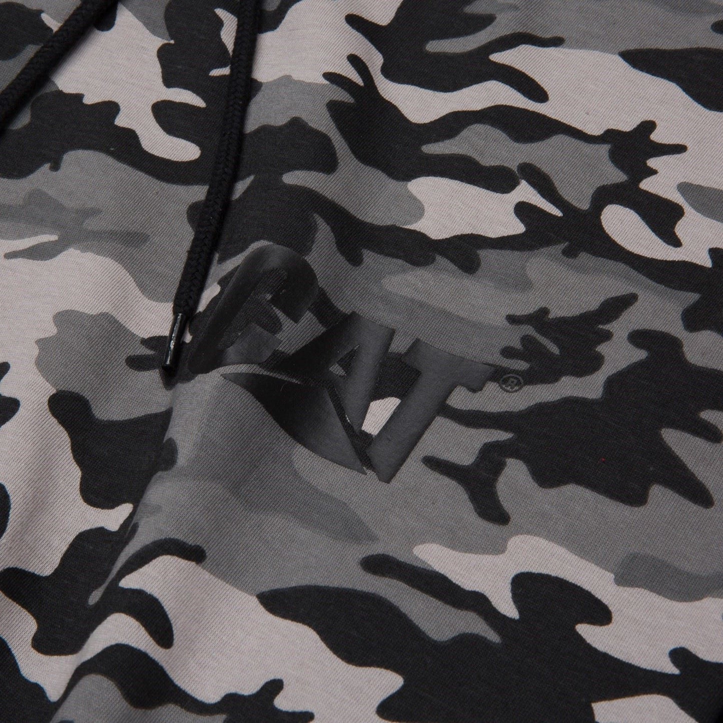Caterpillar Men's Hooded Long Sleeve Tee in Stone Camo