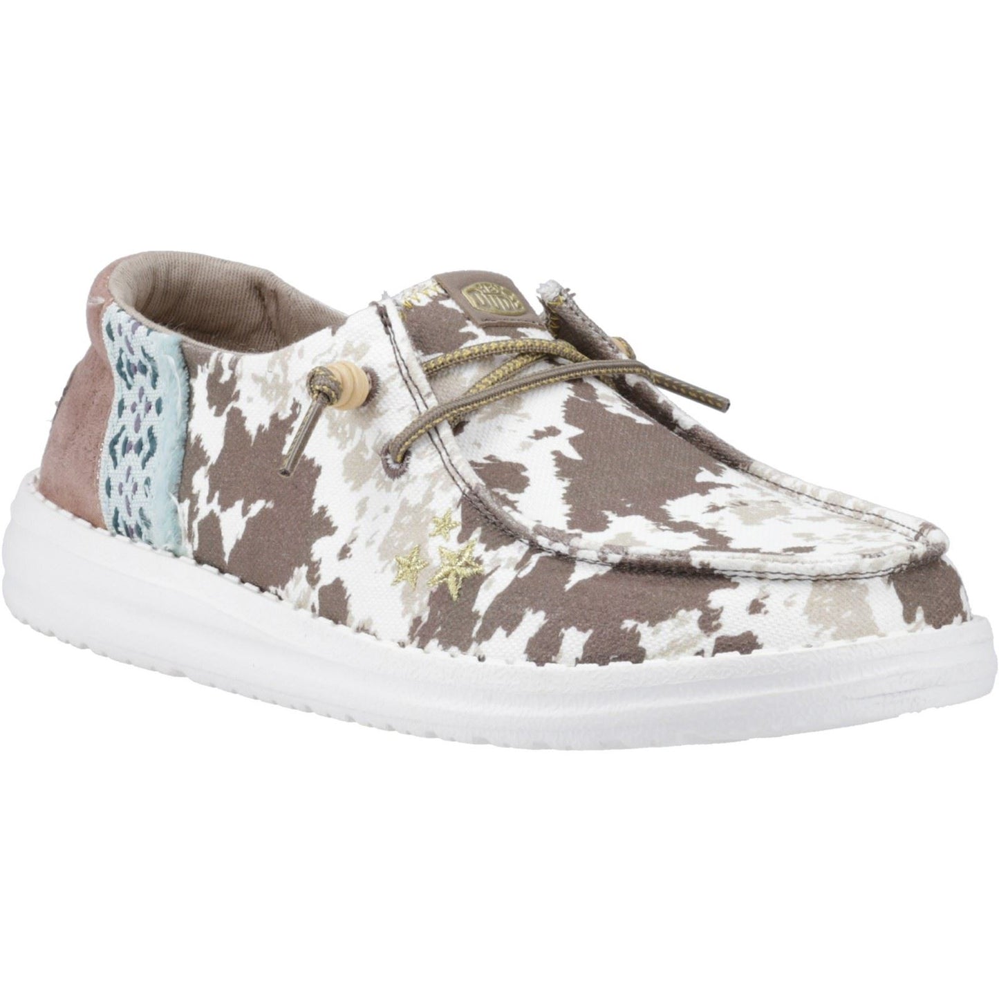HEYDUDE Women's Wendy Disco Cow Shoes in Tan