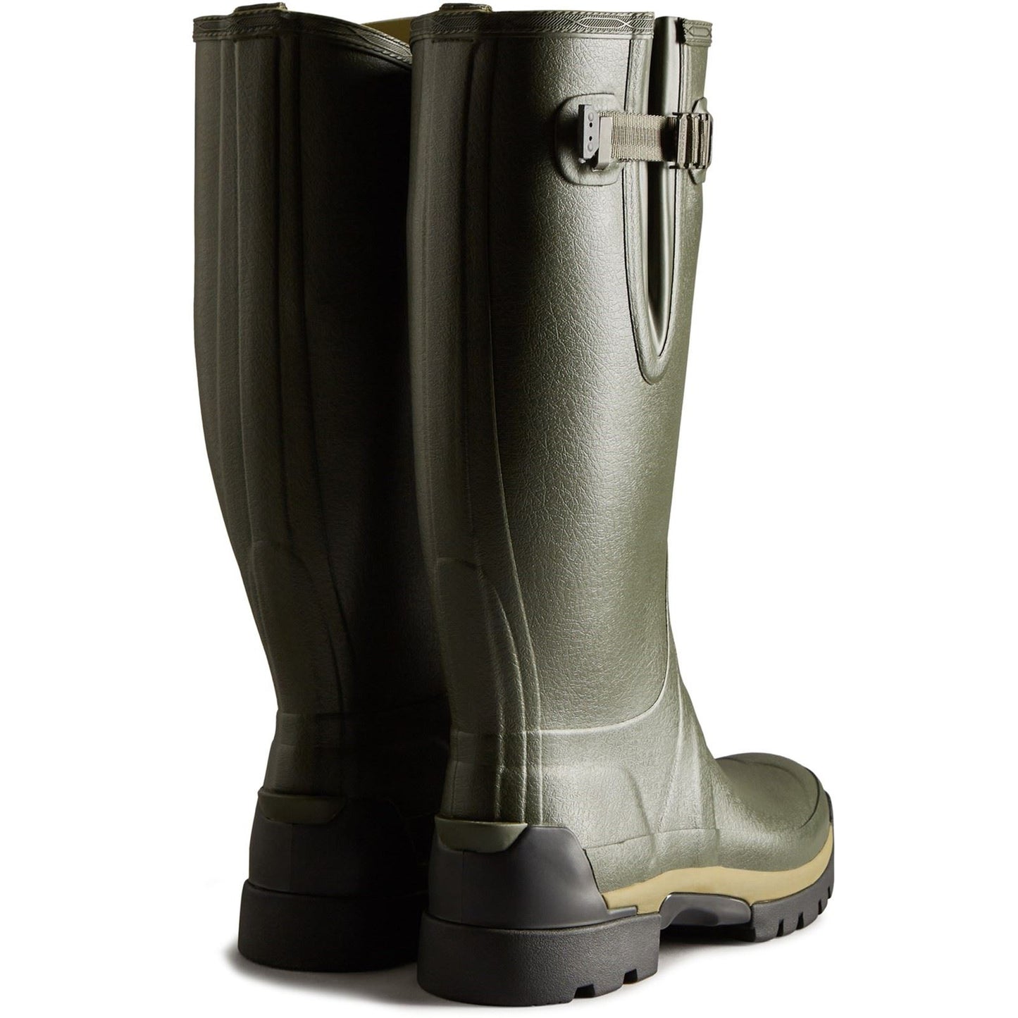 Hunter Men's Balmoral Adjustable Wellington in Dark Olive