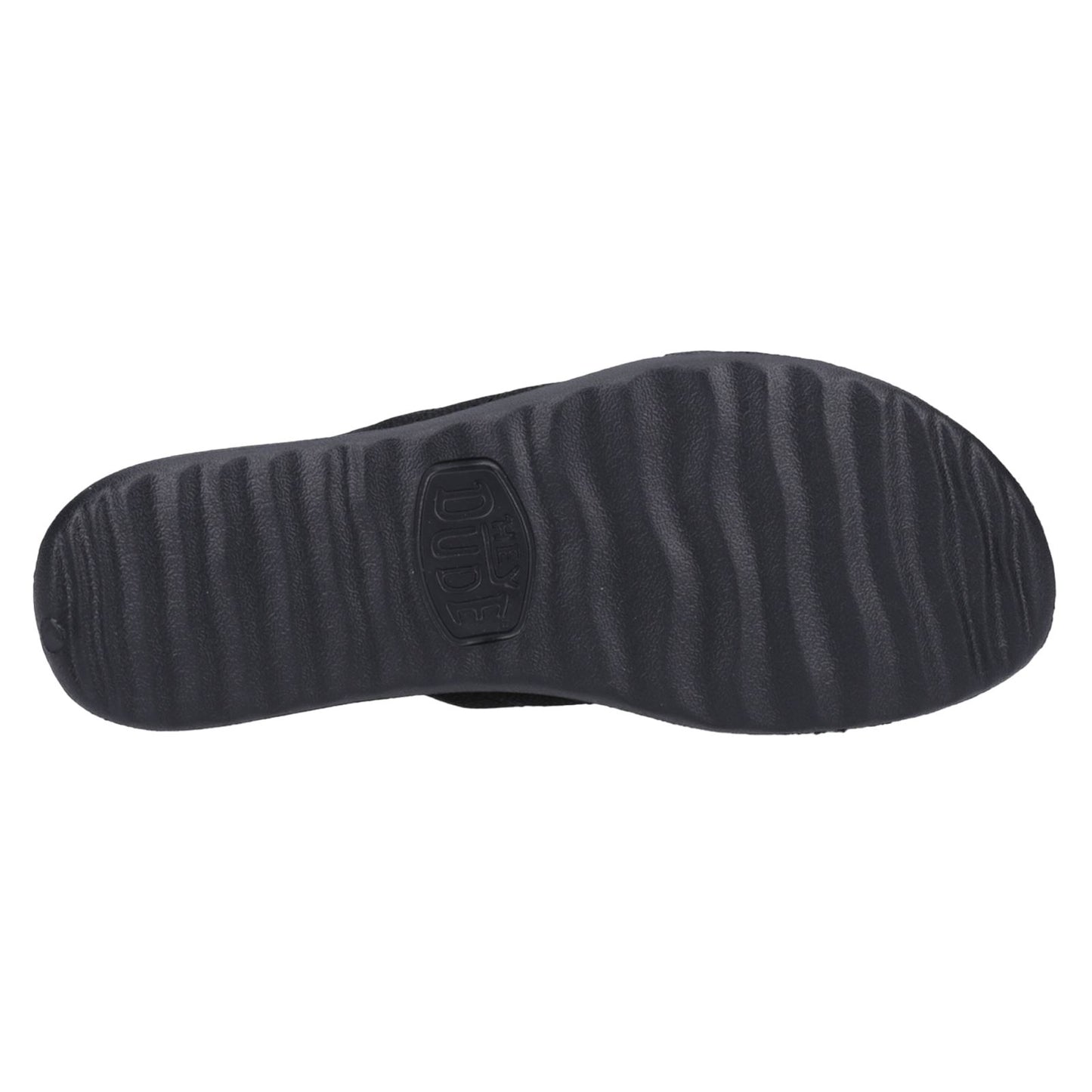 HEYDUDE Women's Christi Slide Distressed Sandal in Black