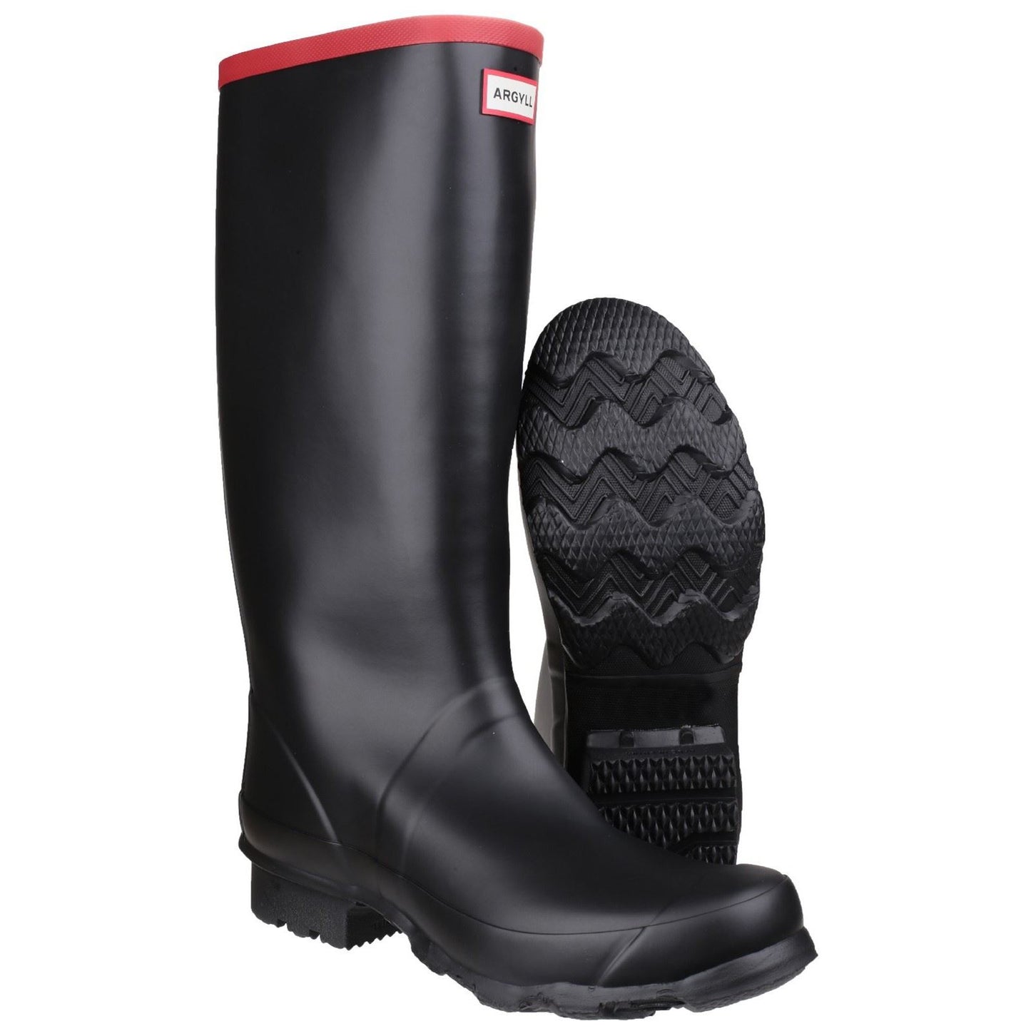 Hunter Unisex Argyll Full Knee Wellington in Black