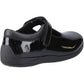 Hush Puppies Caitlin T-Bar Leather Youth Black Shoes