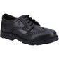 Hush Puppies Jacob Leather Youth Black Brogues