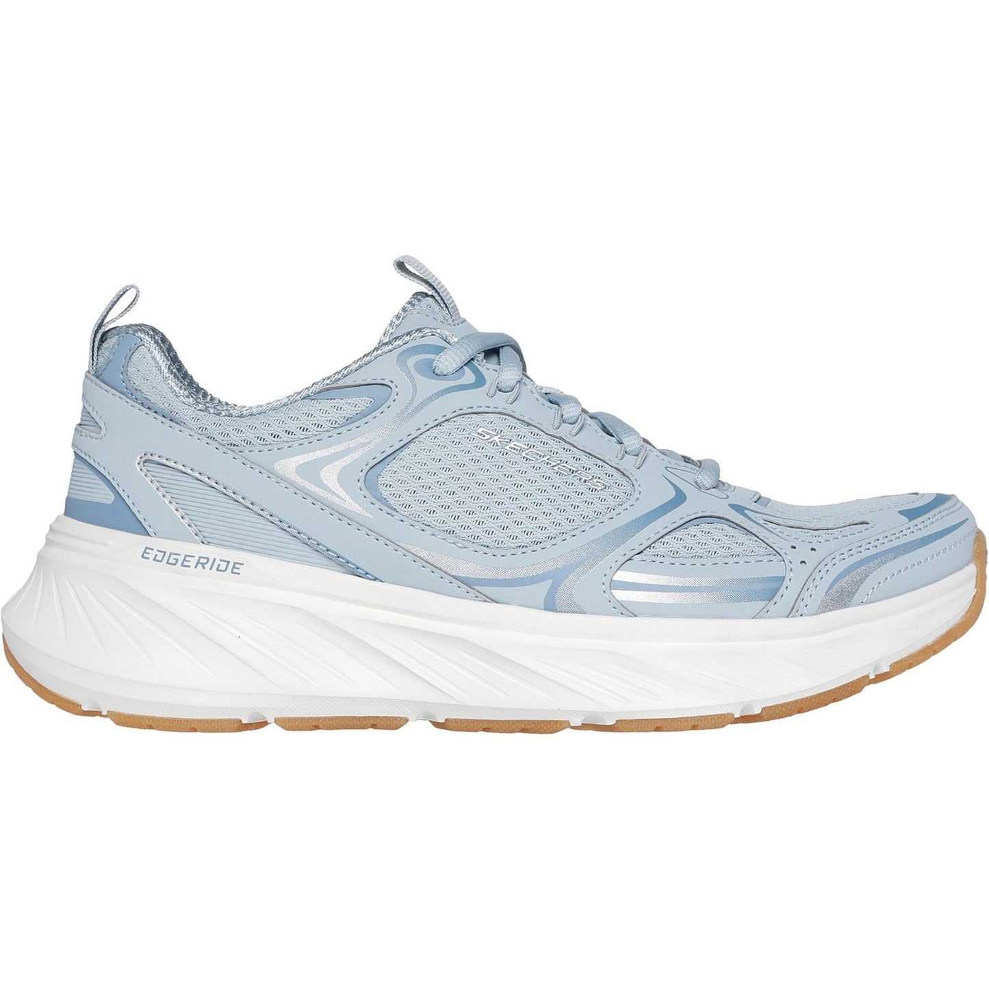 Skechers Women's Edgeride Silver Eclipse Trainers in Blue