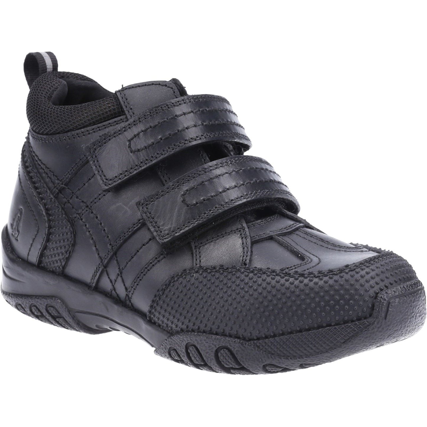 Hush Puppies Jezza Youth Boys Black Leather Boots