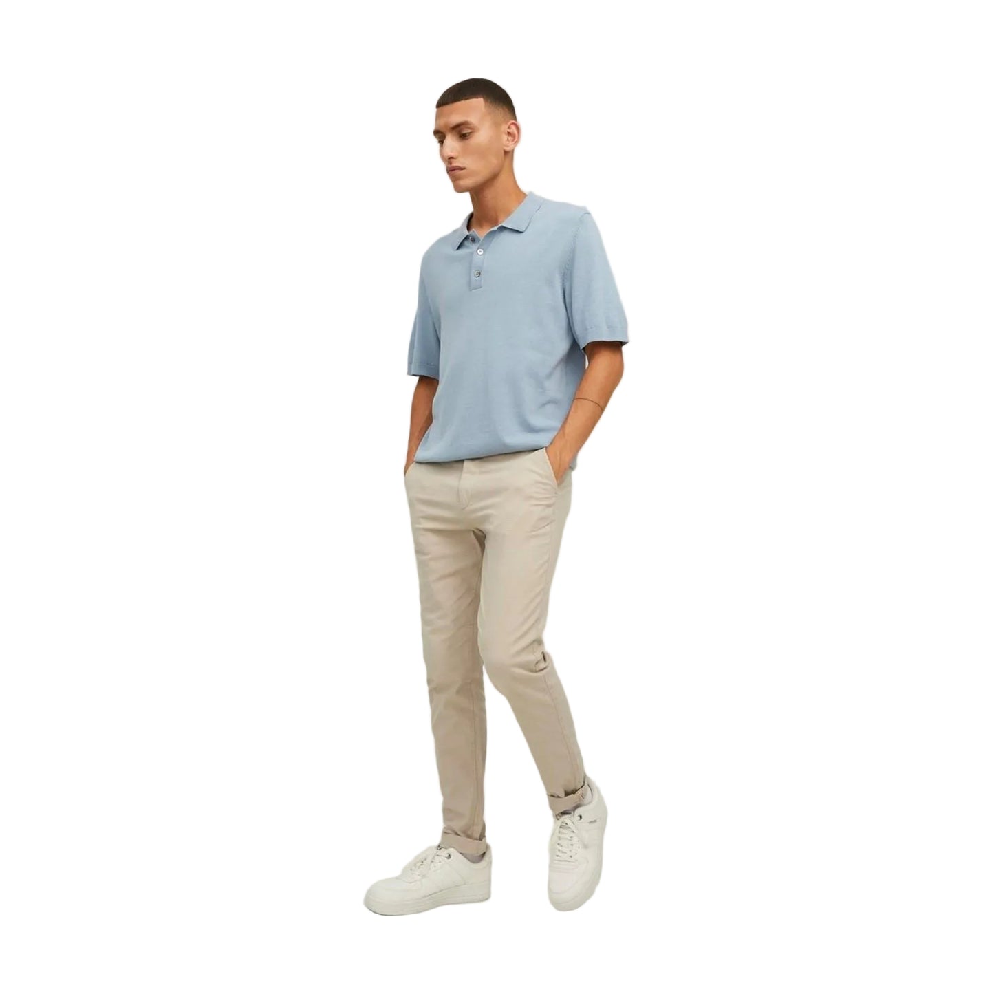 Jack & Jones Marco Cotton Men's Off White Chino Pants