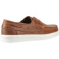 Hush Puppies Madden Boat Shoe Leather Men's Tan Boat Shoes