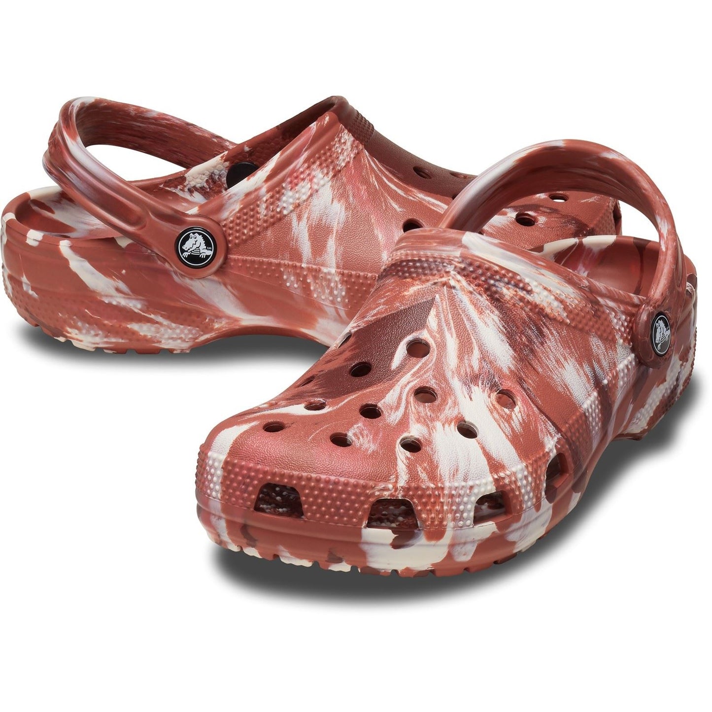 Crocs Marble Sandal in Dark Clay/Multi
