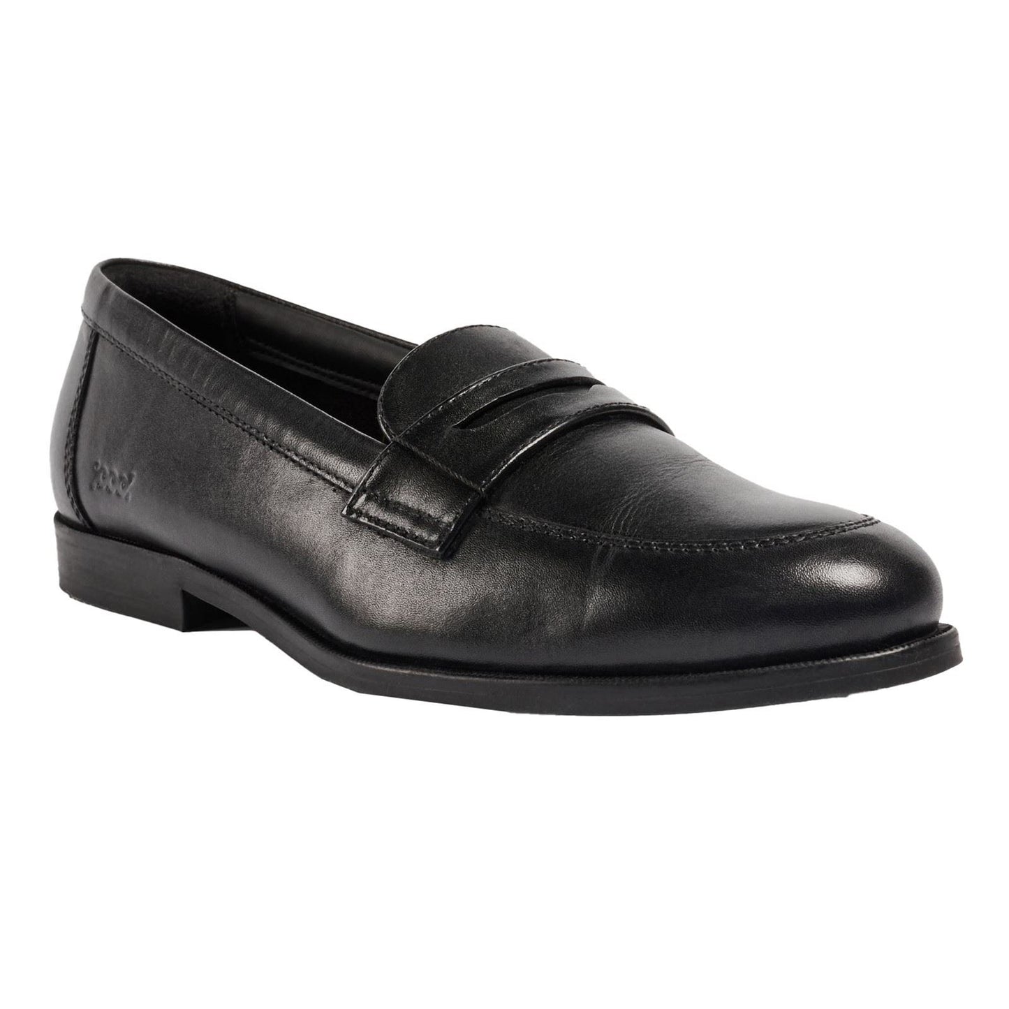 Pod Islay Leather Youth Black Loafers