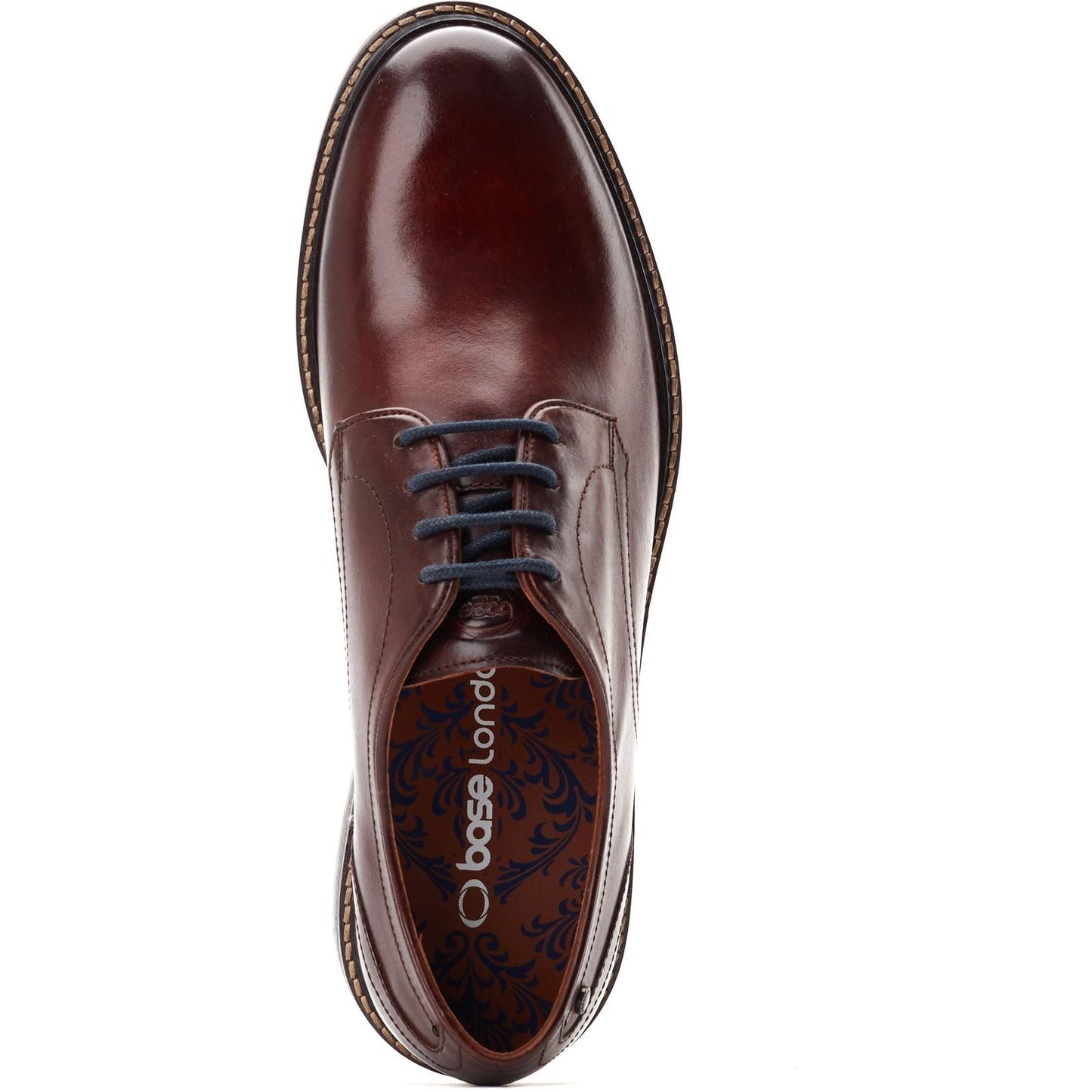 Base London Men's Mawley Chunky Derby Shoe in Burnt Brown