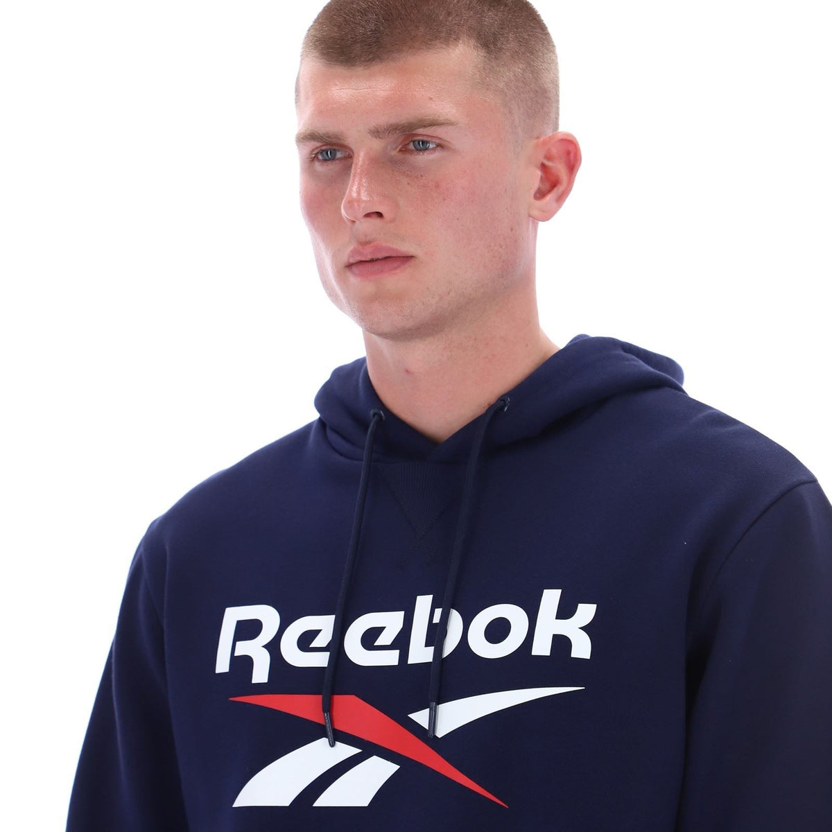 Reebok Trent 2-Col Logo Hoody Cotton Men's Blue Hoodie