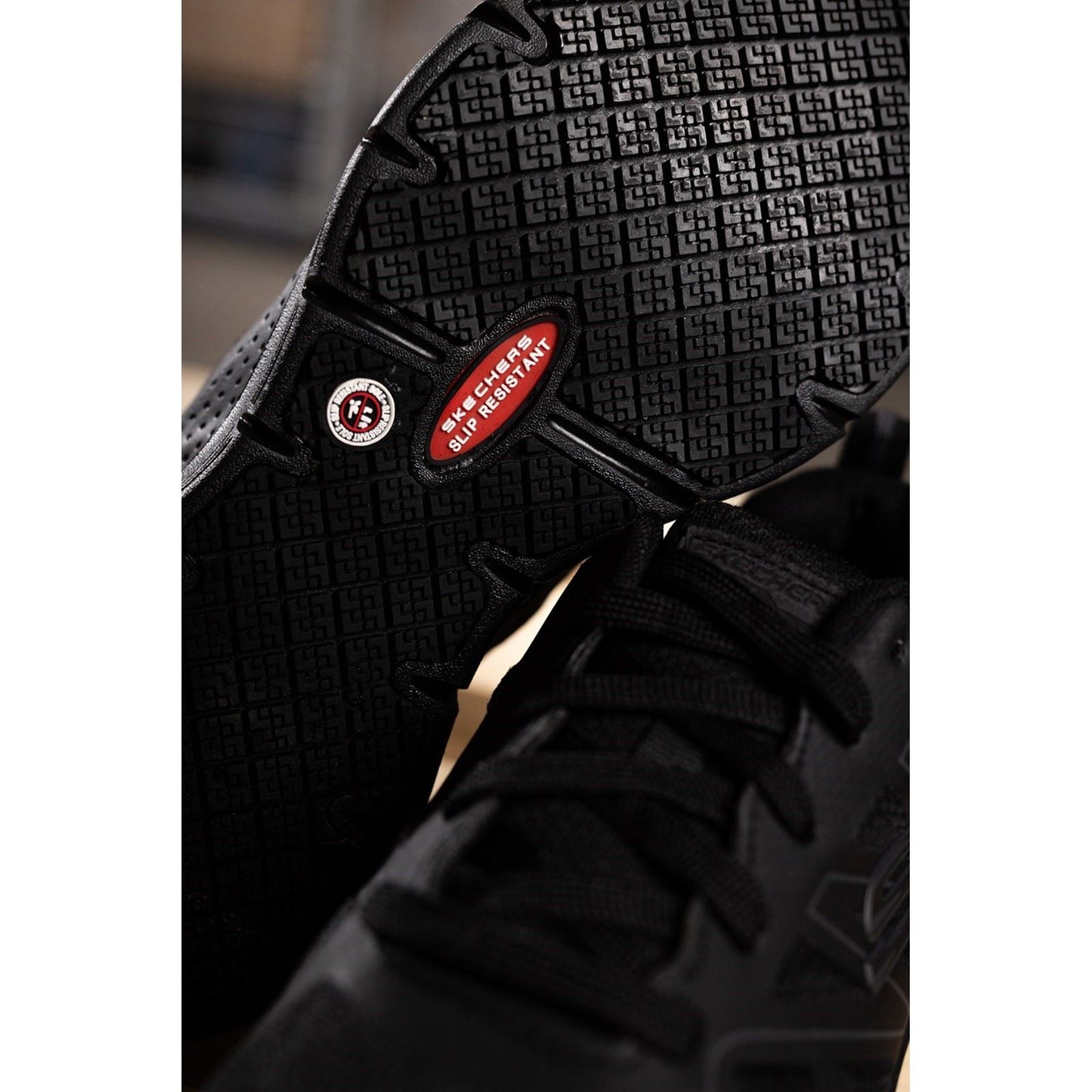 Skechers Workwear Arch Fit SR Axtell Polyester Men's Black Safety Trainers