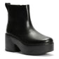 FitFlop Platfforms Heeled Leather Women's Black Boots