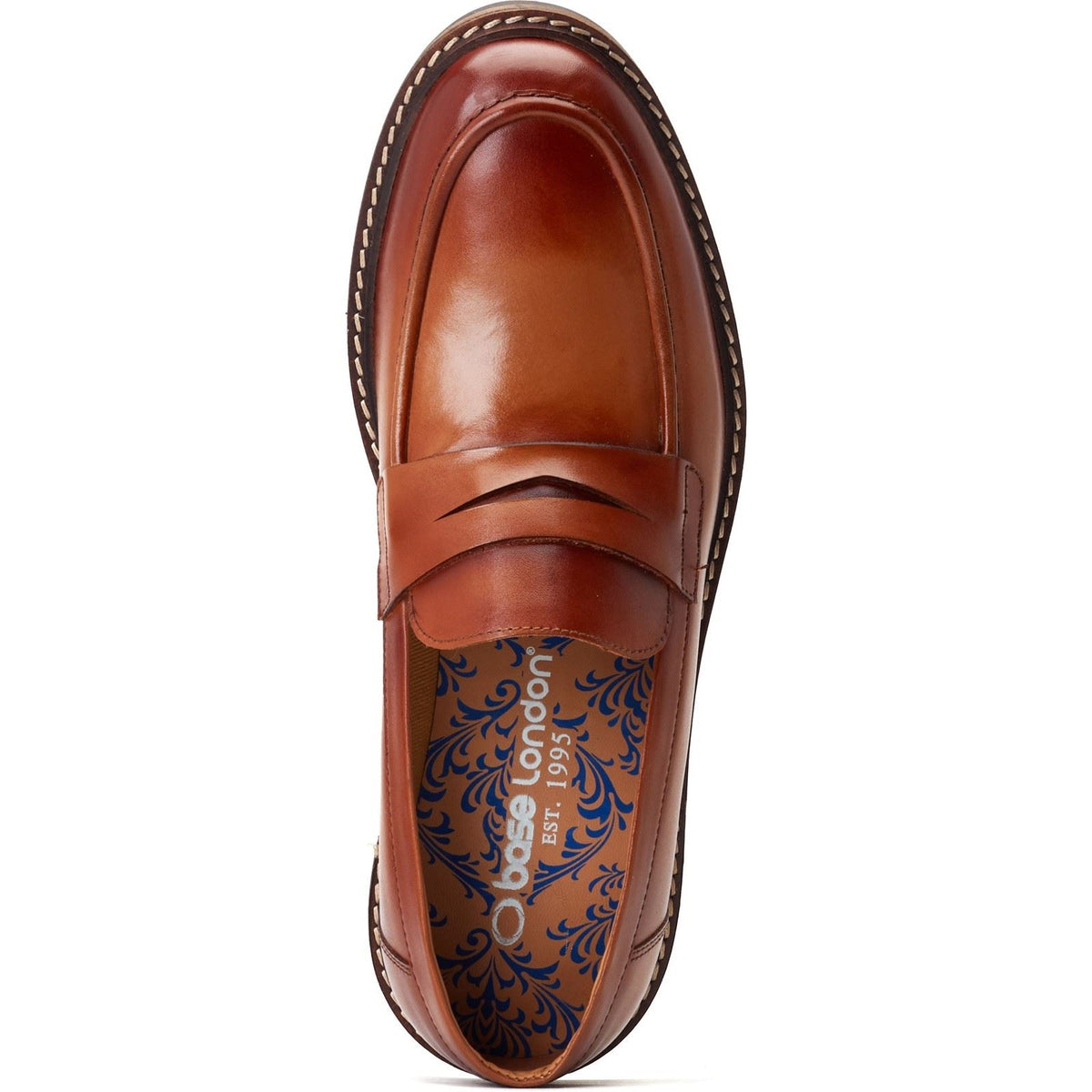 Base London Men's Ivey Loafer in Burnt Tan