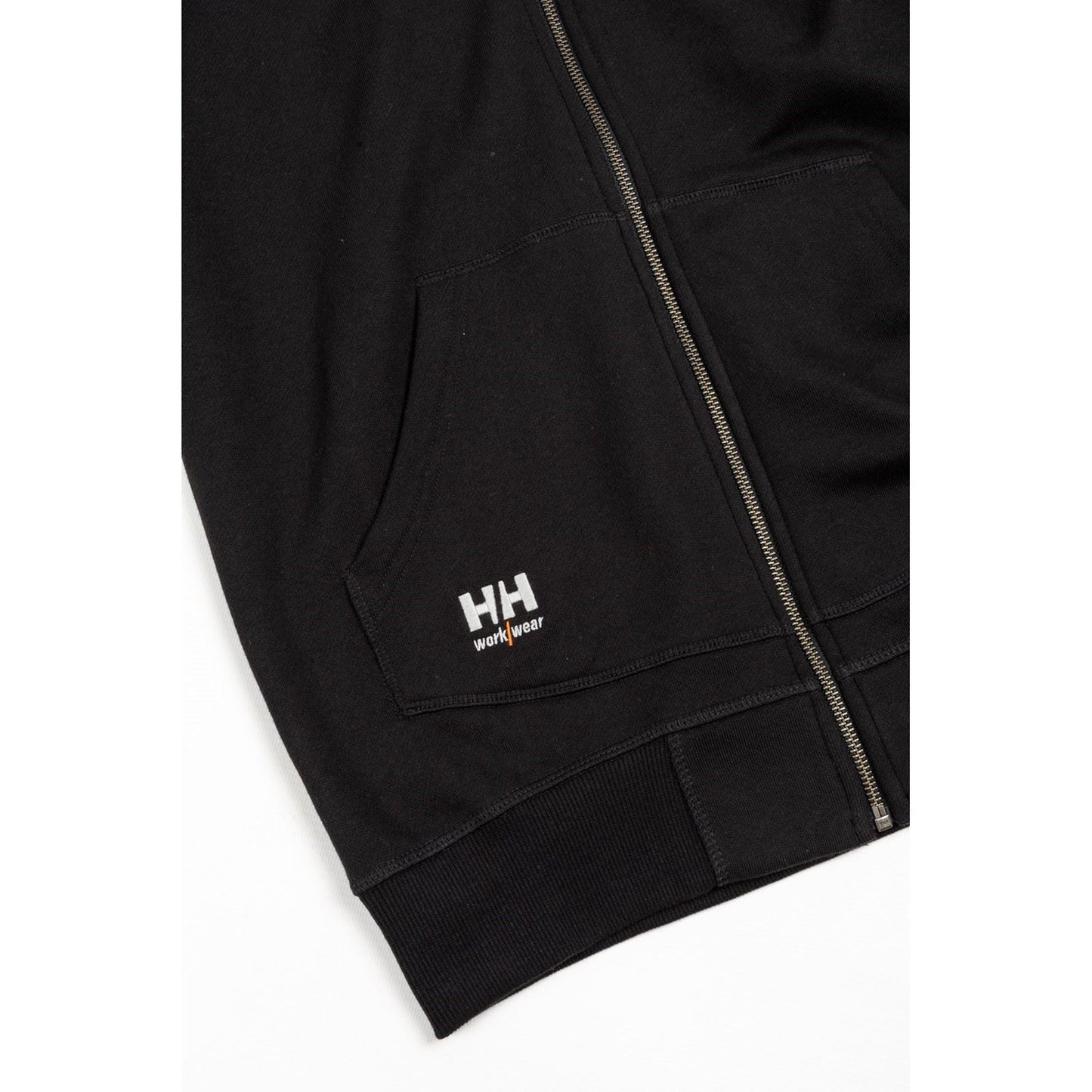 Helly Hansen Workwear Oxford Zip Cotton Men's Black Hooded Sweatshirt