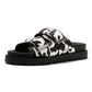 Buffalo Raya Ari Women's Black/White Cow Sandals