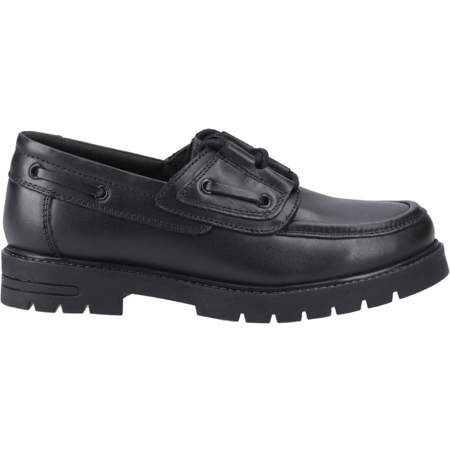 Hush Puppies Lucy Leather Youth Black Shoes