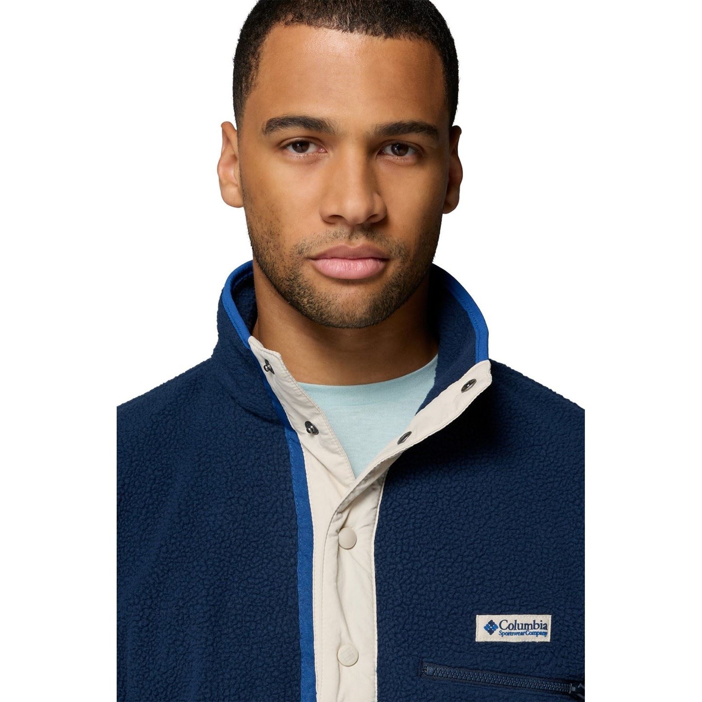 Columbia Helvetia II Half Snap Men's Blue Fleece Jacket