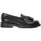 Dune Garda Leather Women's Black Loafers