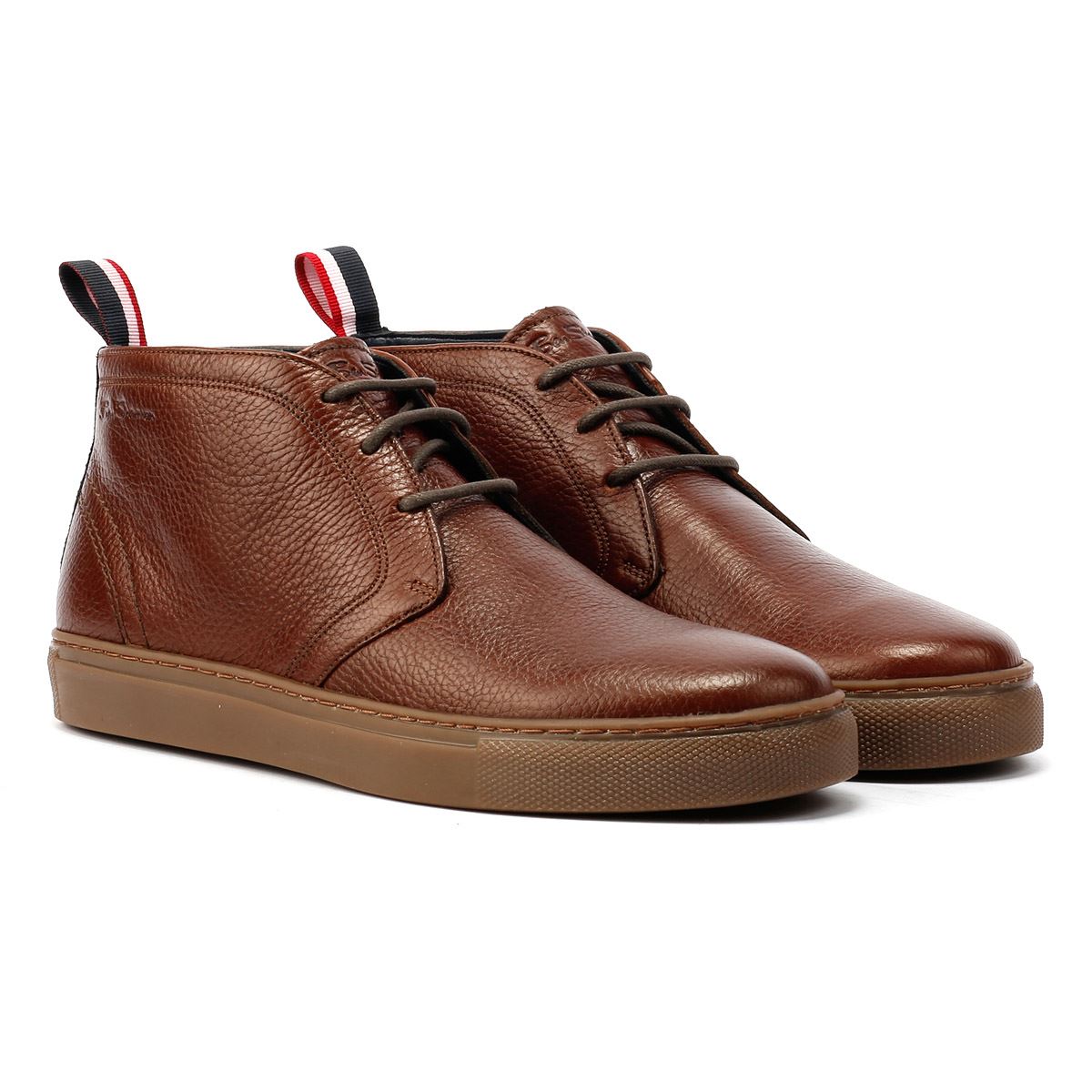 Ben Sherman Parka Leather Men's Brown Boots