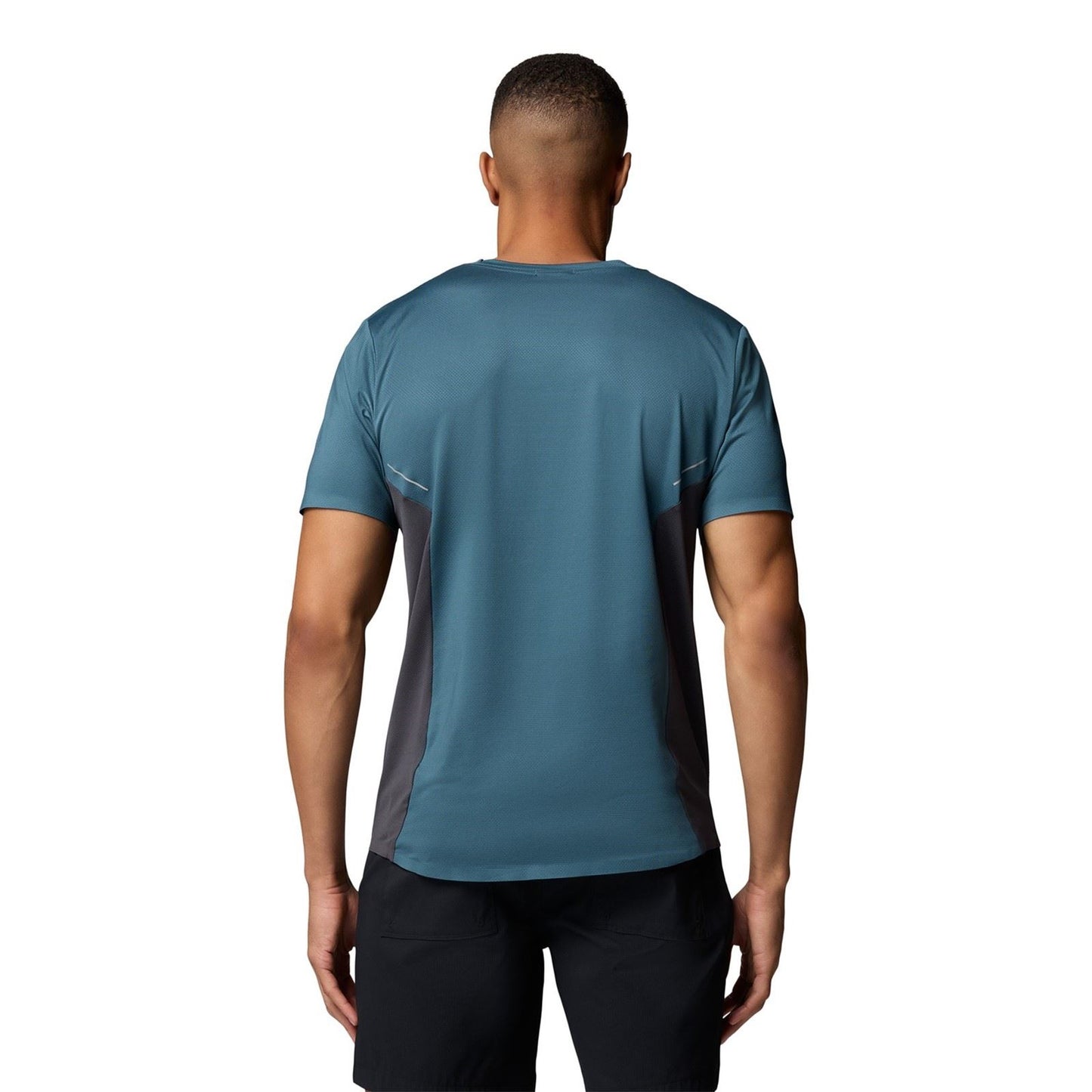 Columbia Three Pitch SS Crew Polyester Men's Blue Activewear T-Shirts