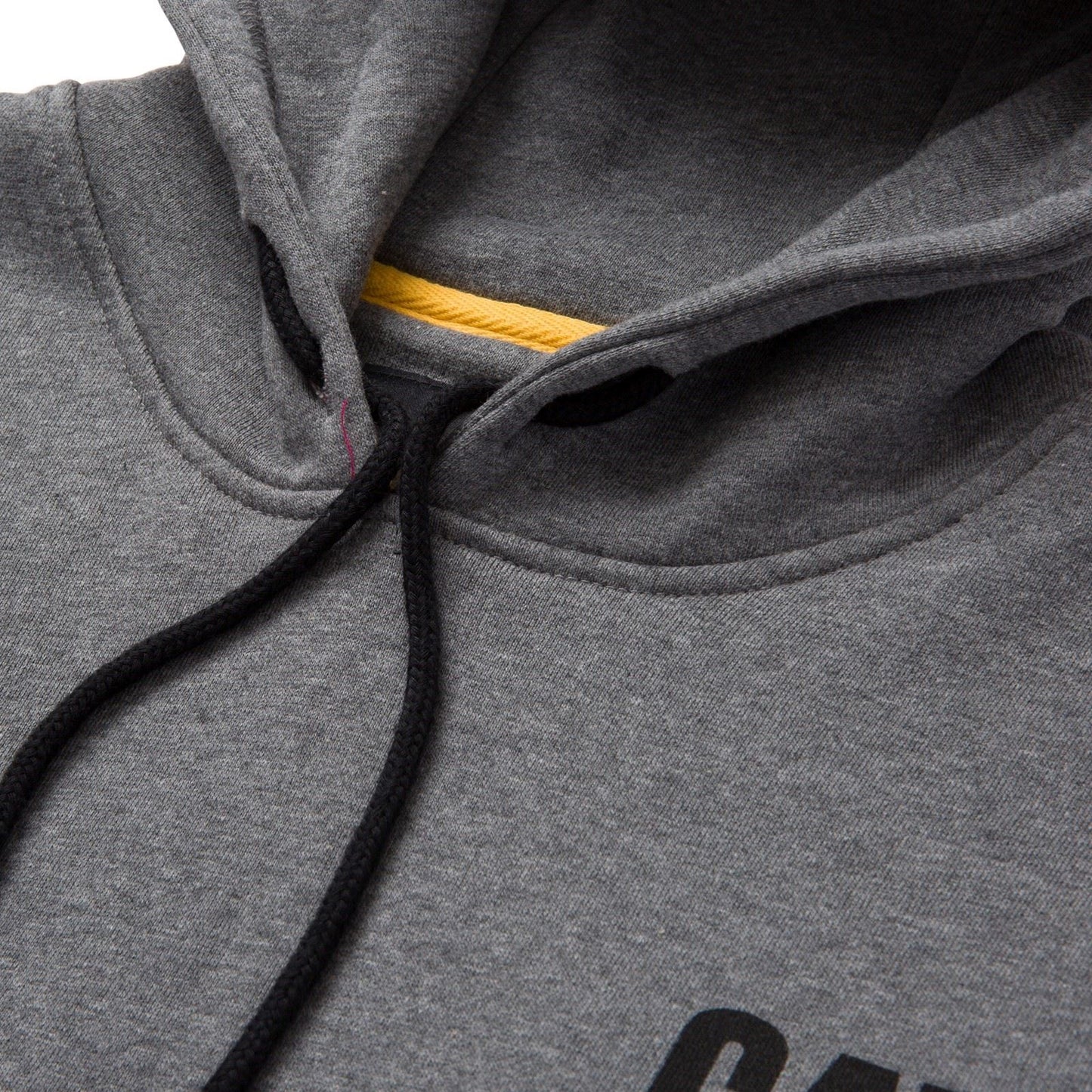 Caterpillar Men's Trademark Banner Hooded Sweatshirt in Dark Grey