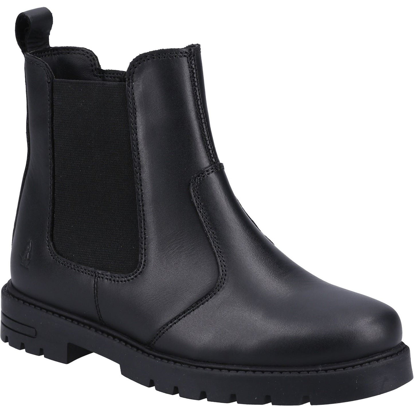 Hush Puppies Laura Leather Youth Black Boots