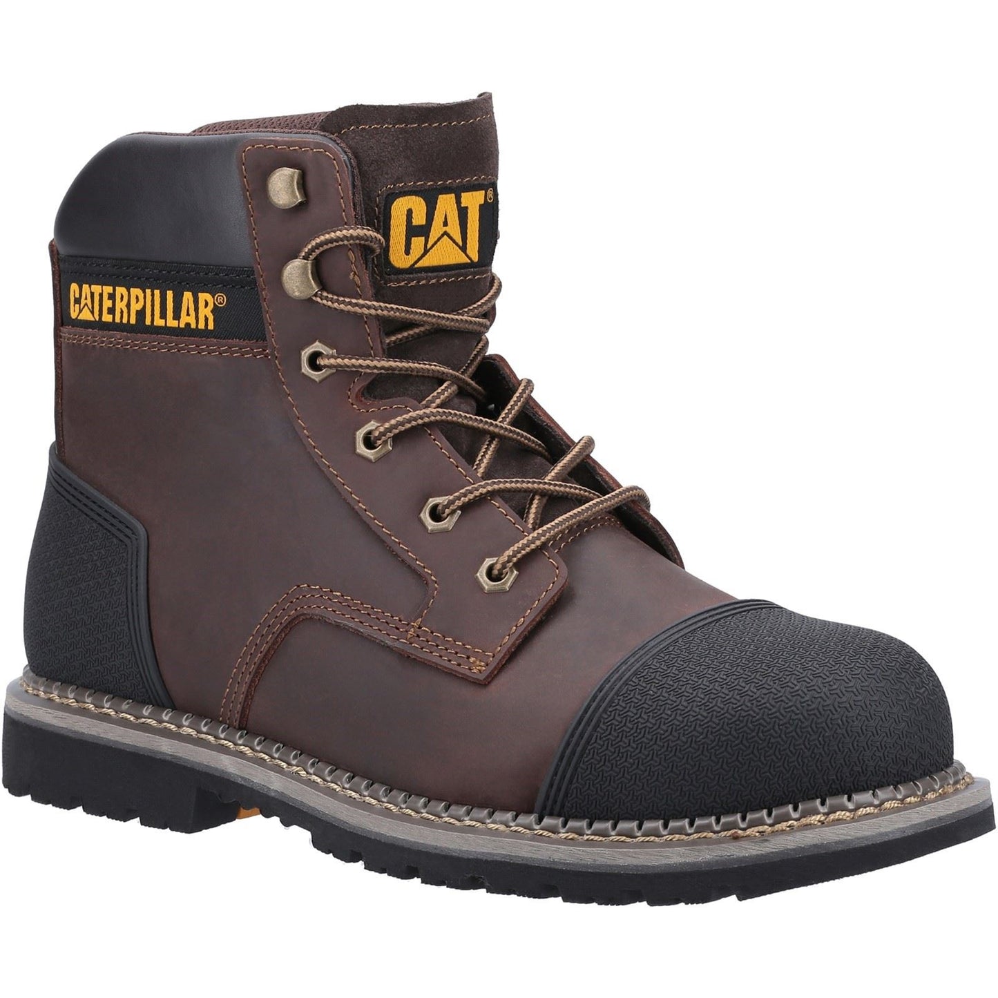 Caterpillar Men's Powerplant S3 Safety Boot in Brown