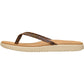 HEYDUDE Maui Breeze Polyurethane Women's Tan Leopard Flip Flops