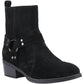 Hush Puppies Iria Suede Women's Black Heeled Ankle Boots