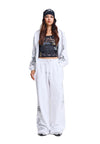 Ed Hardy Gothic Dragon Stone Wash Women's White Joggers