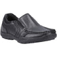 Hush Puppies Morgan Leather Youth Black Loafers