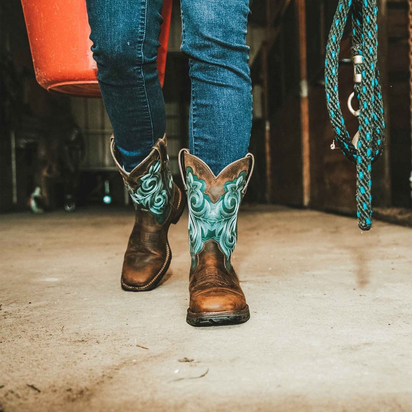Durango Lady Rebel Leather Women's Brown Evergreen Boots